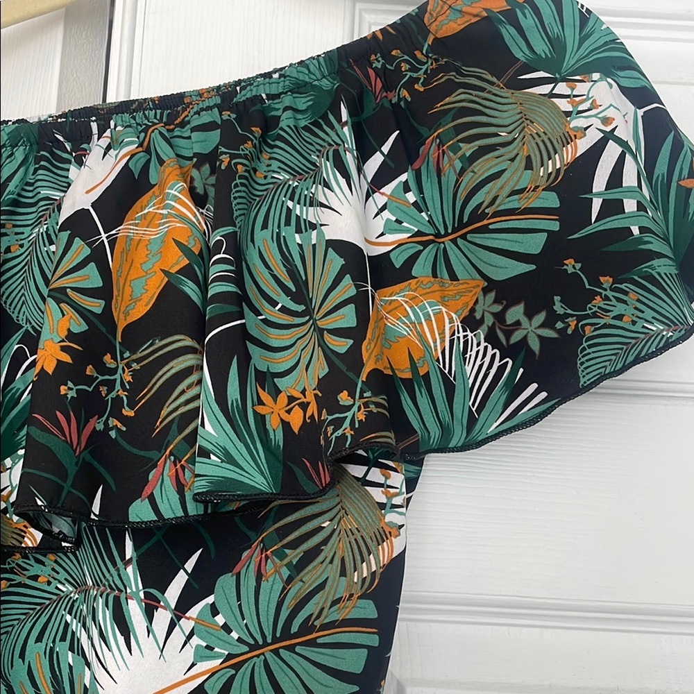 Tropical One-Shoulder Top - Picture 2 of 2